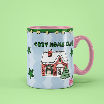 Cozy Home Club Mug – Festive Winter Coffee Cup, 2 of 11