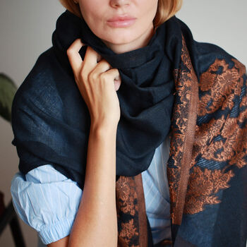 Personalised Cashmere Lace Embedded Scarf, 8 of 12