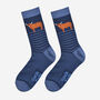 Men's Bamboo Socks Navy Blue Stripe Highland Cow, thumbnail 1 of 5