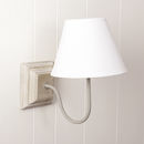 Simple Wall Light With Linen Shade By Dibor | notonthehighstreet.com