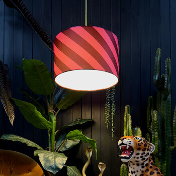 Raspberry Ripple Helter Skelter Velvet Lampshades, 2 of 5