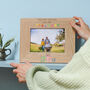 Personalised Welly Boot Oak Photo Frame, thumbnail 1 of 8