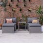 Oxford Grey Rattan Garden Daybed And Coffee Table, thumbnail 1 of 6