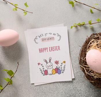 Lets Go On An Egg Hunt Easter Card, 2 of 7