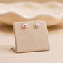 5mm Sterling Silver Pink Pearl Stud Earrings, thumbnail 3 of 9