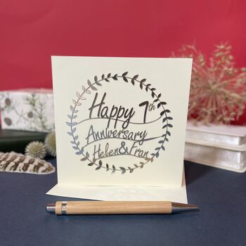 Personalised Anniversary Papercut Card, 12 of 12