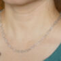 Scroll Link Chain Necklace In Sterling Silver, thumbnail 2 of 2