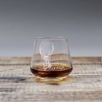 Personalised Whisky Glass With Deer Engraving, 3 of 4