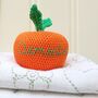 Personalised Crocheted Clementine Rattle New Baby Gift, thumbnail 3 of 7
