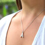 Sterling Silver Chunky Initial Necklace, thumbnail 2 of 12