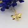 9ct Yellow Gold Bee Necklace, thumbnail 3 of 10