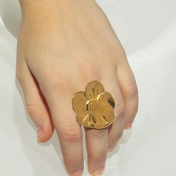 Statement Flower Adjustable Ring Non Tarnish, 2 of 5