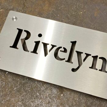 Stainless Steel House Name Sign, 5 of 12