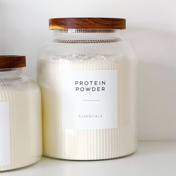 Ribbed Glass Storage Jar With Personalised Label, 6 of 12