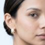 Kinmokusei Floral Beaded Hoop Earrings, thumbnail 2 of 5