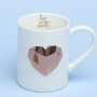 G Decor Love Geometric 3D Heart Porcelain White Mug, thumbnail 4 of 4