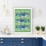 Sea Bass Print On Typography Background, thumbnail 3 of 3