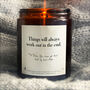 Affirmation Candle Things Will Work Out, thumbnail 1 of 3