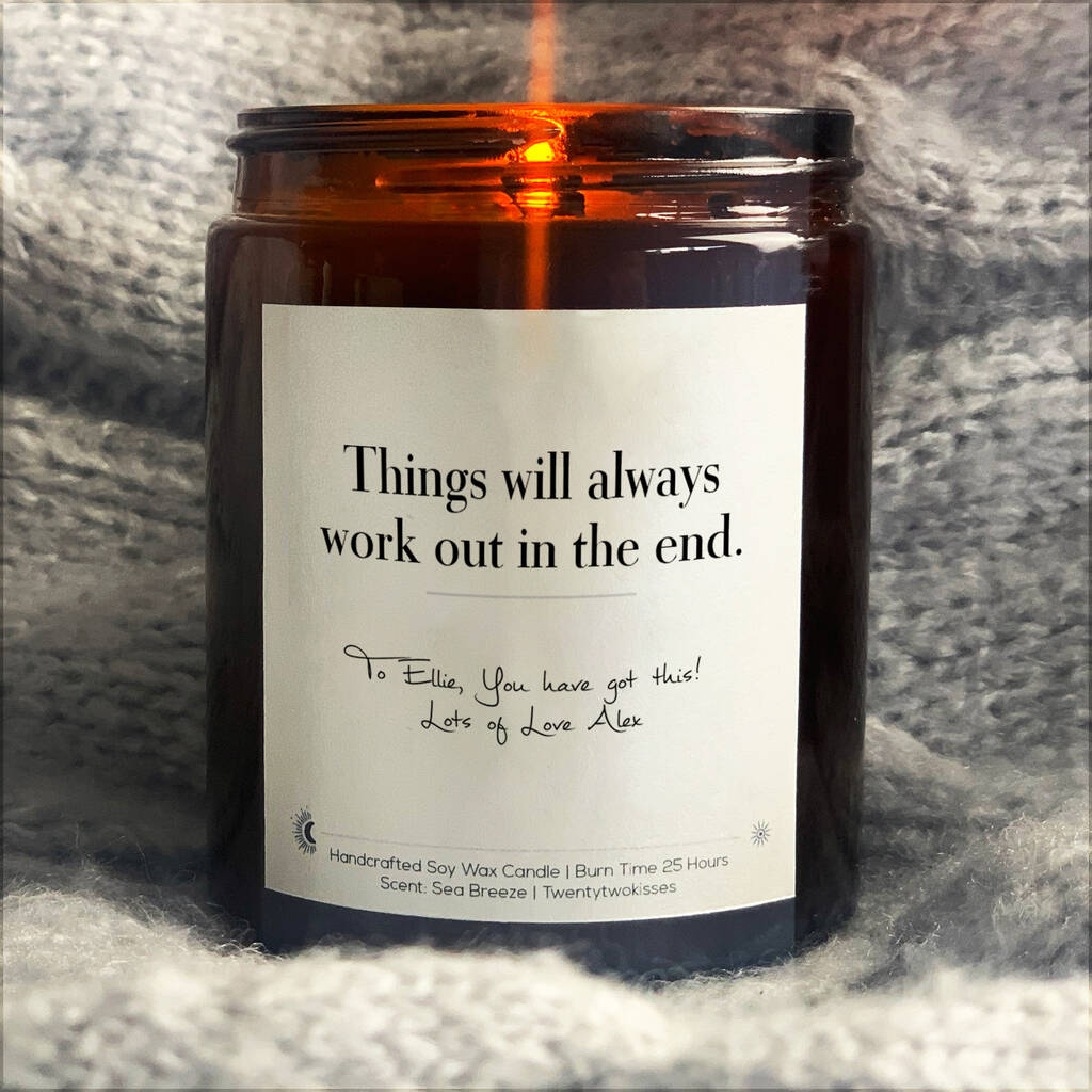 Affirmation Candle Things Will Work Out By TwentyTwoKisses