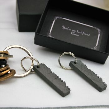 Pair Of Favourite Song Sound Wave Key Rings, 9 of 12