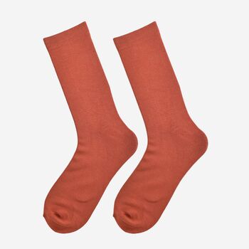 Men's Bamboo Socks Rust Orange, 2 of 6