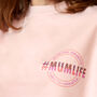 #Mumlife Pink Design Sweatshirt, thumbnail 3 of 7