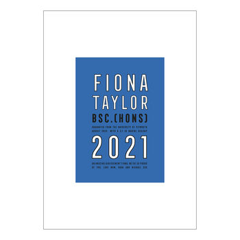 Personalised Graduation Gift Print Totem Style, 6 of 8