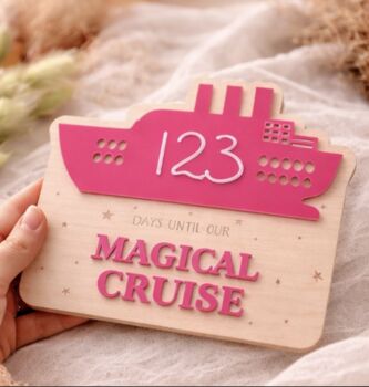 Magical Voyage Cruise Countdown Plaque, Choice Of Colours, 2 of 3