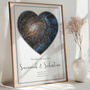 The Night We Said I Do Personalised Star Map Print Wedding Gift, thumbnail 1 of 12