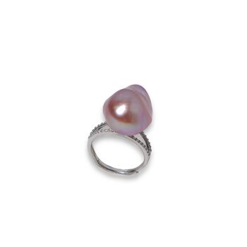 Zircon Purple Baroque Pearl Ring, 2 of 5