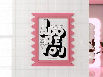I Adore You | Poster | Wall Art | A5 A4 A3 | | Bold | Typographic | Quote | Wall Decor | House Music Print, 4 of 8