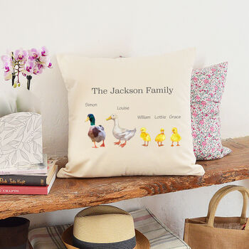 Personalised Ducks Family Cushion, 3 of 4