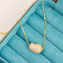 Sterling Silver Crystal Bean Necklace, thumbnail 10 of 12