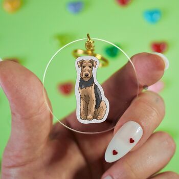 Personalised A Iredale Terrier Dog Key Chain, 3 of 6