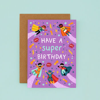 Any Age Superhero Birthday Card, Boys Age Birthday Card, Kids, 8 of 8