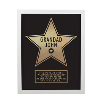 Personalised Star Award White Poster Frame, 3 of 3