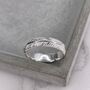 Sterling Silver Feather Band Ring, thumbnail 7 of 12