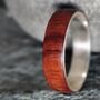 Silver And Santos Rosewood Cross Ring, thumbnail 1 of 6