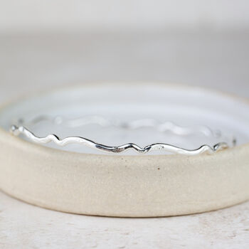 Sterling Silver Geo Scroll Bangle, 3 of 5
