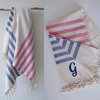 Anniversary Gift Set, Beach Towel And Leather Strap, 9 of 9