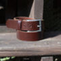 Handmade Belt Men's English Leather Belt Brown 35mm Wide, thumbnail 10 of 10
