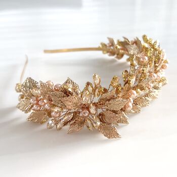Gold Bohemian Bridal Headband, 2 of 7