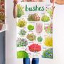 'Bushes' Illustrated Nature Tea Towel, thumbnail 1 of 3