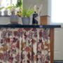 Fall Decor Velcro Sink Skirt, Bespoke Under Cabinet Curtain, thumbnail 3 of 5