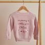 Personalised Mummy's Little Girl Pink Cardigan, thumbnail 1 of 4