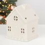 White Gingerbread House Tealight Holder, thumbnail 1 of 4