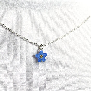 Forget Me Not Sterling Silver Or Gold Necklace, 5 of 12
