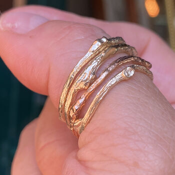 Solid Gold Rose Twig Ring, 6 of 6