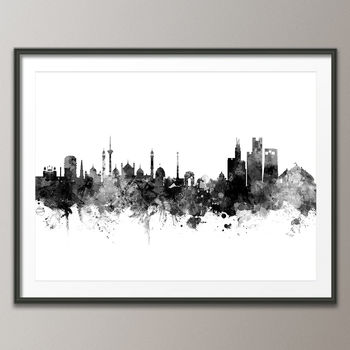 Delhi India Skyline Cityscape Art Print, 3 of 8