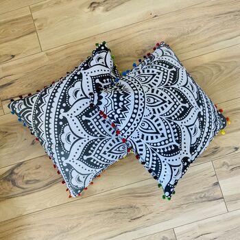 Pair Of Colourful, Mandala Cushion Covers, 7 of 7